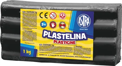 Produktbild von ASTRA Knetmasse 1kg Schwarz, 303111024