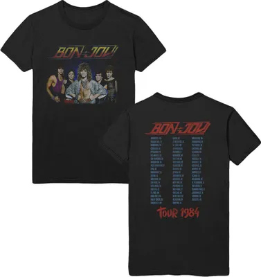 Produktbild von Bon Jovi Tour '84 (Back Print) Black L T-Shirt