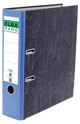 Produktbild von ELBA Ordner rado Wolkenmarmor A4 mit Rückenschild blau