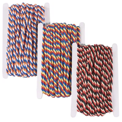 Imagen del producto de Inovra - Cuerda de algodón de 60 metros - Trenzada en 3 capas - Cuerda para macramé - Poliéster - 6 mm - Ideal para manualidades hechas a mano