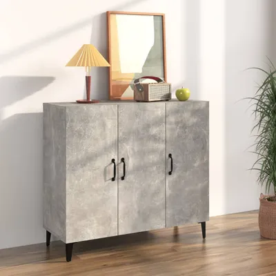 Immagine prodotto di vidaXL Credenza grigio cemento 90x34x80 cm materiale a base di legno