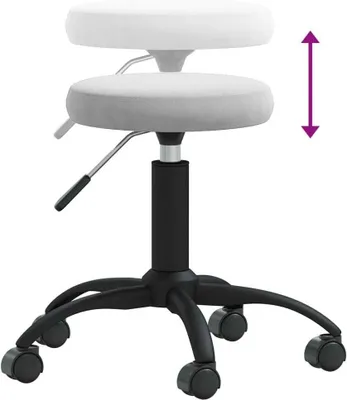 Image de Tabouret de massage Velours Gris clair