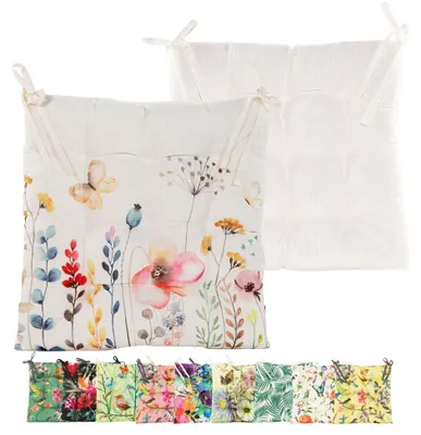 Produktbild von JACK Outdoor Motiv Stuhlkissen 38x38cm Lounge Kissen Auflage Wasserfest Sitzkissen Garten Lotus Effekt, Farbe:Los Blumos