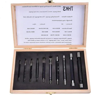 Image de Kit de contrôle de filetage métrique de précision, 10 pièces
