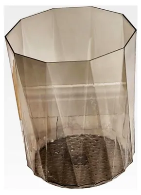 Produktbild von Transparenter Robuster Abfalleimer mit Eckigem Design für Schlafzimmer, Büro und Wohnzimmer