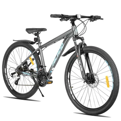 Image de VTT Hiland de 27,5 pouces pour adultes, avec 24 vitesses, cadre en aluminium léger, freins à disque hydrauliques, VTT tout-terrain pour hommes et femmes