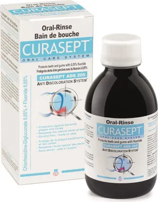 Obrázok produktu pre Curasept 0,05% chlórhexidín Ads 205 ústna voda 200 ml