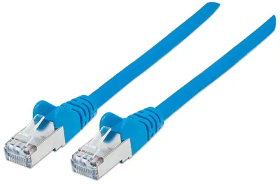Produktbild von Intellinet Premium Netzwerkkabel, Cat6, S/FTP, 100% Kupfer, Cat6-, LS0H, RJ45-Stecker/RJ45-Stecker, 20,0 m, blau, 20 m, Cat6, S/FTP (S-STP), RJ-45, RJ-45, Blau