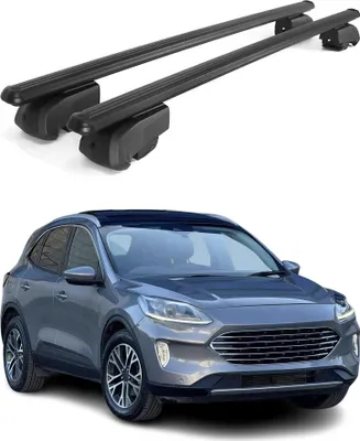 Image de Barres de toit Transversales pour Ford Kuga 2020-2025 ABE Alu Noir 2x