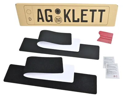 Produktbild von Original Alti Giri Premium Kennzeichenhalter Rahmenlos KLETTBAND SELBSTKLEBEND