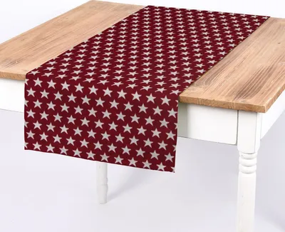 Produktbild von SCHÖNER LEBEN. Tischläufer Sterne beidseitig rot weiß 40x160cm