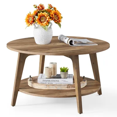 Produktbild von VASAGLE Couchtisch rund, 80 cm Wohnzimmertisch, konische Beine