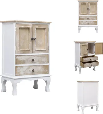 Obrázek produktu pro vidaXL Komoda bílá 50x30x80 cm dřevo - Příborníky