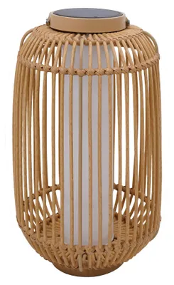 Solar-Laterne LED weiß 60 cm Rotan