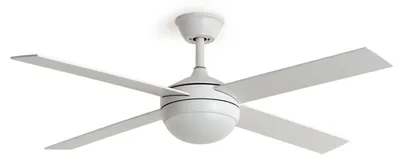Produktbild von Deckenventilator mit Licht Lautlos DC Holzflügel Navy Evo Weiß Fernbedienung Groß (über 20 m²) 132 cm Weiß