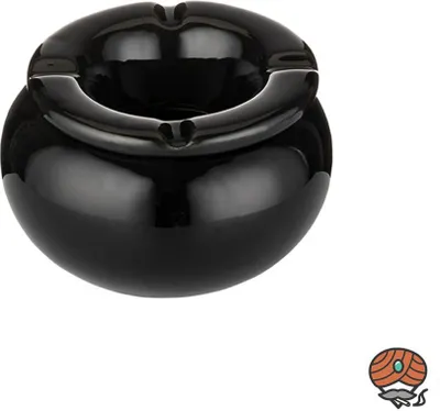 Produktbild von Angelo Keramik Windaschenbecher, schwarz 11cm