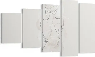 Produktbild von Bild auf Leinwand - Leinwandbild - 5 Teile - Frau Rücken Rücken - 100x60cm - Wand Bild - Wanddeko - Wandbilder - Leinwanddruck - Bilder - Wanddekoration - Leinwand bilder - Wandbild - EG100x60-5090