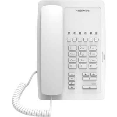 Image de Fanvil H3W, téléphone IP, blanc, combiné filaire, bureau/mur, intrabande, hors bande, info SIP, 2 lignes