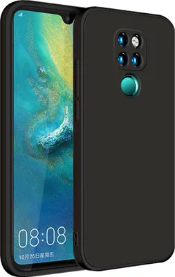 Produktbild von Huawei Mate 20 Hülle, LaimTop Slim Liquid Silikon Gel Gummi Schutzhülle für Huawei Mate 20 Schwarz