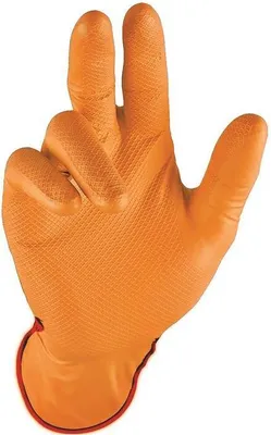 Produktbild von Einweghandschuh Grip Orange Gr.7 orange Nitril 50 St./Box