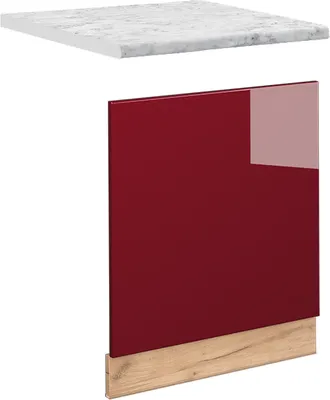 Produktbild von Frontblende Vicco Fame-Line Bordeaux Hochglanz 60 cm , AP Marmor, Model 46942
