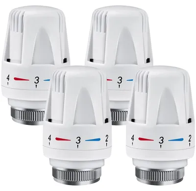 Productafbeelding van Thermostatische radiatorventielkop, 4 stuks TRV M30x1.5
