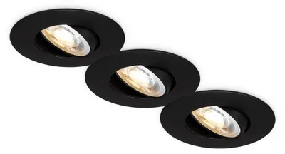Obrázek produktu pro LED zapuštěné bodové světlo, sada 3 kusů, ploché, 68 mm, 230V