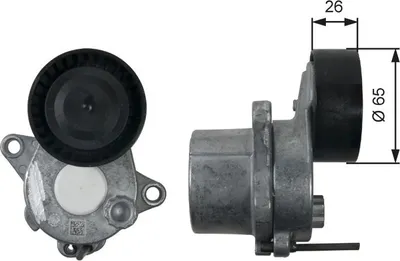 Produktbild von GATES T39196 Spannrolle Keilrippenriemen 65mm passend für MERCEDES-BENZ C-Klasse Limousine (W204) C-Klasse T-modell (S204) E-Klasse Limousine (W212)