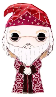 Image de Funko Harry Potter, épingle à nourrice Dumbledore, rouge. Rouge, taille unique