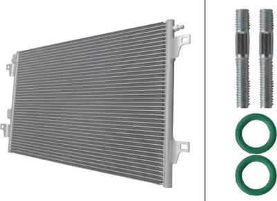 Image de Condenseur de climatisation sans déshydrateur HELLA pour, entre autres, RENAULT LAGUNA