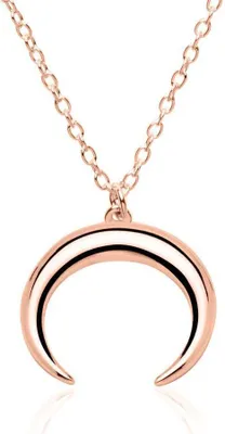 Produktbild von lanii Kette Halbmond für Damen aus rosévergoldetem 925er Silber