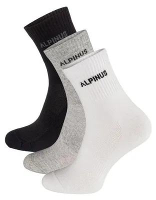 Produktbild von Alpinus - "Alpamayo" Socken für Herren/Damen Uni (3er-Pack) PP9688 (38 EU - 42 EU) (Weiß/Schwarz/Grau)