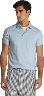 Produktbild von Tommy Hilfiger Polo hellblau 3-Knopf einfarbig Slim Fit