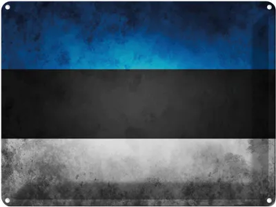Produktbild von vianmo Blechschild 30x40 cm Flagge Estland Fahne Wappen