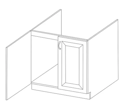 Produktbild von Waschbeckenunterschrank LAJLA – Breite 80 cm, Weiß