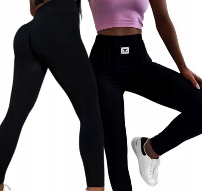 Immagine prodotto di Leggings da donna alla moda a vita alta, isolati, con logo, per palestra e fitness