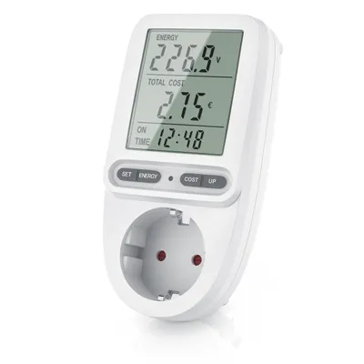 Produktbild von Energiekostenmessgerät Stromkostenmessgerät Stromverbrauchszähler – 3 Zoll großes Display – max. 3680 Watt – 4 Tasten –Strommesser