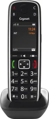 Zdjęcie produktu dla Gigaset E720HX, Telefon analogowy/DECT, Zestaw słuchawkowy bezprzewodowy, 200 wejścia, SMS, Czarny