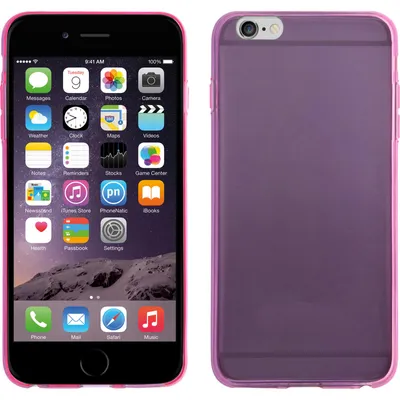 Produktbild von PhoneNatic Case kompatibel mit Apple iPhone 6 Plus / 6s Plus - pink Silikon Hülle Slimcase + 2 Schutzfolien