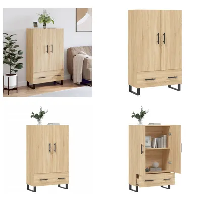 Immagine prodotto di vidaXL Credenza Sonoma rovere 69,5x31x115 cm materiale a base di legno - Credenza - Credenze - Credenza - Armadio