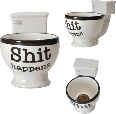 Produktbild von Shit happens WC-Schüssel Kaffeebecher