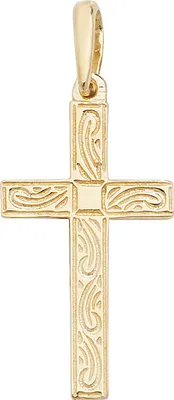 Produktbild von 9 Karat (375) Gold kreuz Damen - Anhänger - 25mm*15mm; TRS15645