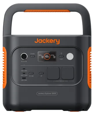 Produktbild von Jackery Explorer 2000 v2, Lithium-Ion (Li-Ion), 45600 mAh, AC, Solar, 2042 Wh, 2200 W, DC 12, AC 230, USB A 5
