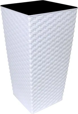 Produktbild von Hochkübel Finezia 19x19x36 Rattan weiss