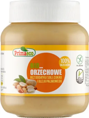 Obrázok produktu pre KRÉM Z PRAŽENÝCH ARAŠIDOV, BEZLEPKU,360 g - PRIMAVIKA (PRIMAECO)