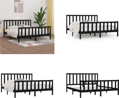 Imagen del producto de vidaXL Estructura de cama de madera maciza, color , 200x200 cm - Marco de cama - Base de cama - Cama - Estructura de cama de madera maciza