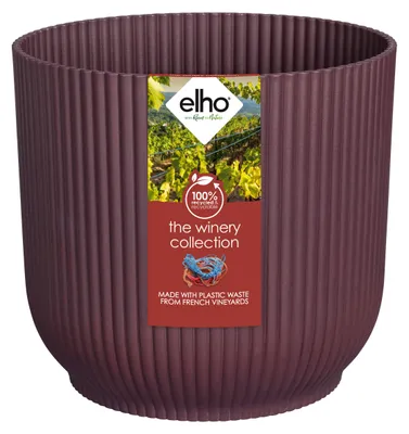Produktbild von elho® The Winery Collection Pflanzenübertopf Bordeauxrot Ø 18 cm - Kunststoff