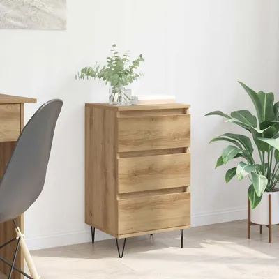Productafbeelding van vidaXL Dressoir Artisan-Eik, 40 x 35 x 70 cm, samengesteld hout en ijzer