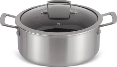Produktbild von Kochtopf mit Deckel – 20 cm – 3-lagige Antihaftbeschichtung – Keramik
