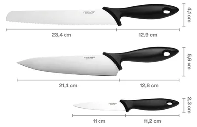 Zdjęcie produktu dla Fiskars Zestaw 3 Noży Essential